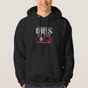 Womens Dibs On The Coach Baseball Coach's Wife Gir Hoodie