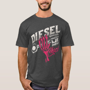Womens Diesel Chick Trucker Highway Truck Driver A T-Shirt
