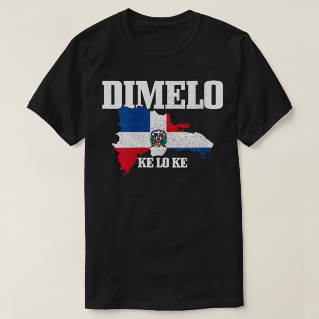 Womens Dimelo Ke Lo Ke Dominican Republic Map Flag T-Shirt (Design Front)
