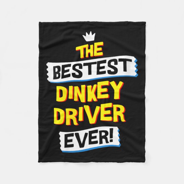 Womens Dinkey Driver Job Occupation Funny Fleece Blanket (Front)