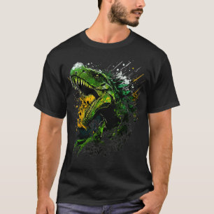 Womens Dinosaur Men Women Kids VNeck 28 T-Shirt