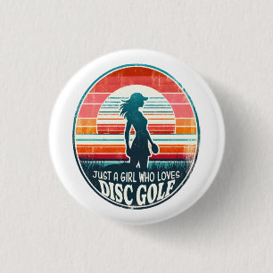 Womens Disc Golf - Frisbee Golf Female 3 Cm Round Badge