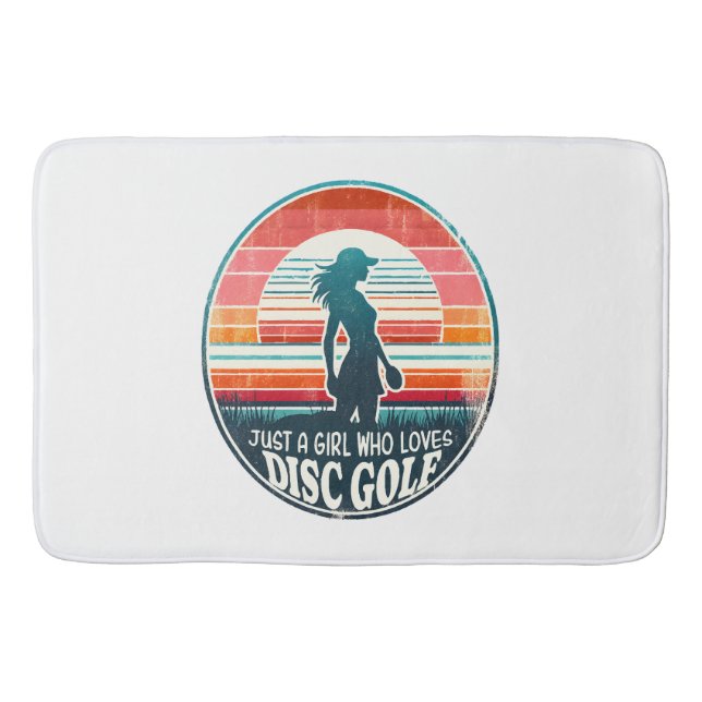 Womens Disc Golf - Frisbee Golf Female  Bath Mat (Front)