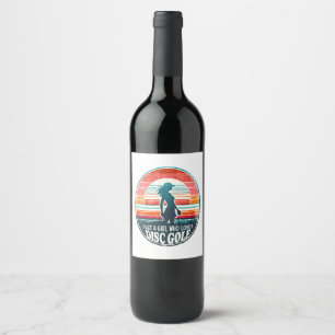Womens Disc Golf - Frisbee Golf Female  Wine Label