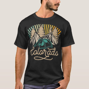 Womens Distressed Colorado T Camping Hike Ski Vac T-Shirt