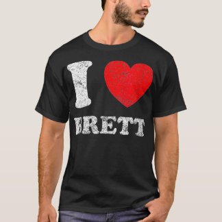 Womens Distressed Grunge Worn Out Style I Love Bre T-Shirt