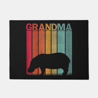 womens distressed hippo graphic  mors day grandma  doormat