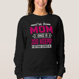 Womens Distressed I'm A Mum And A Zoo Keeper Moth Sweatshirt