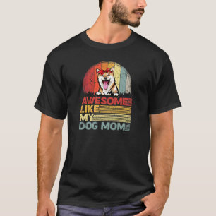 Womens Distressed Shiba Inu Tee Awesome Like My Do