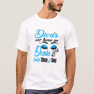 Womens Divas Are Born On December 20Th Sagittarius T-Shirt