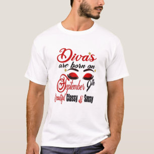 Womens Divas Are Born On September 9Th Virgo Birth T-Shirt