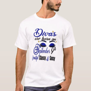 Womens Divas Are Born On September 9Th Virgo Birth T-Shirt