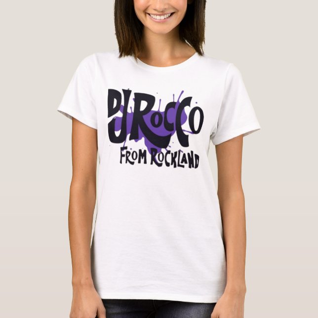 Women's DJ Rocco From Rockland Logo Black  T-Shirt (Front)