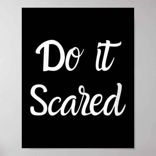 Womens Do It Ed Insres Courage Motivational V-neck Poster (Front)