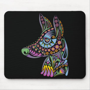 Womens Dog Halloween Mexican - Colourful Costume Mouse Pad