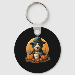 Womens Dog Halloween V-Neck Key Ring