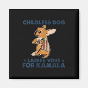 Womens Dog Harris Tattoo Childless Dog Ladies Vote Magnet