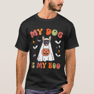 Womens Dog Is Boo Black French Bulldog Halloween T-Shirt