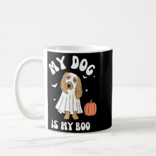 Womens Dog Is Boo For Halloween Vibes Black And Coffee Mug