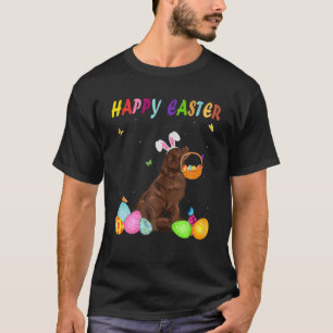 Womens Dog Mom Gift Cute Bunny Newfoundland Eggs E T-Shirt