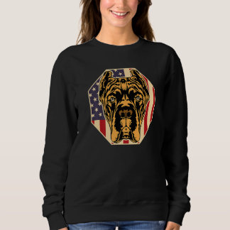 Womens Dog  Usa Flag Cane Corso Mum  1 Sweatshirt