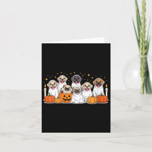 Womens Dogs Ghosts Cute Dogs Dressed As Ghost Card