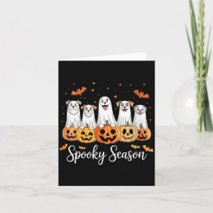 Womens Dogs Ghosts Cute Dogs Dressed As Ghost Card