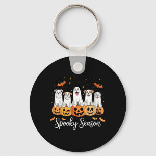 Womens Dogs Ghosts Cute Dogs Dressed As Ghost Key Ring