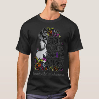 Womens Domestic Violence Awareness Stop Violence E T-Shirt
