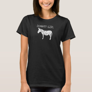 Women's Donkey Girl Farm Animal Cute Donkey T-Shirt