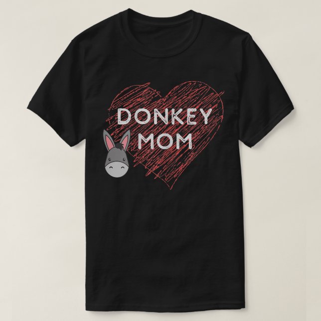 Womens Donkey Lovers Gift Women Funny  Animal Mom  T-Shirt (Design Front)