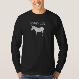 Womens Donkeys Animal Cute Donkey Girl T-Shirt