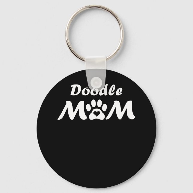 Womens Doodle Mum Key Ring (Front)