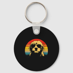 Women's doodle mum retro goldendoodle mum mothers key ring
