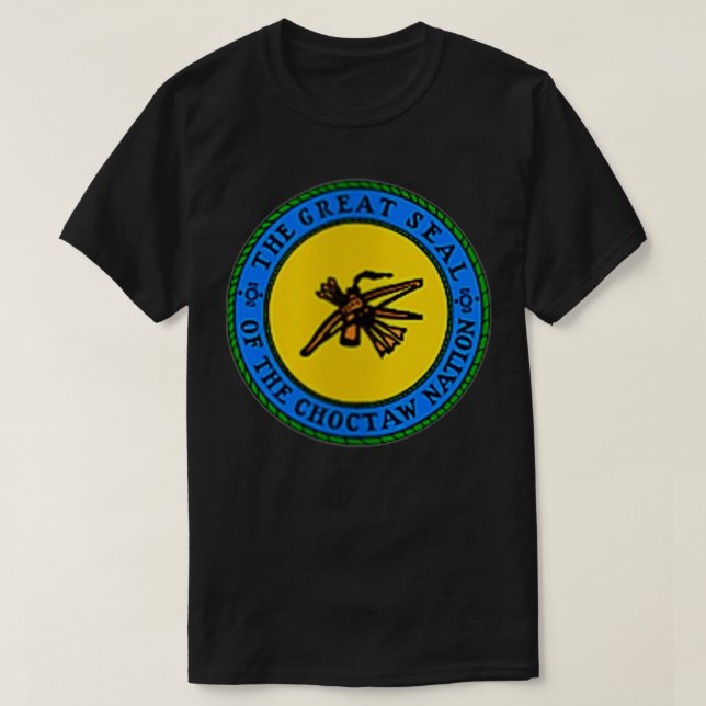 Womens DOUBLE SIDED Choctaw Nation Flag  Choctaw V T-Shirt (Design Front)