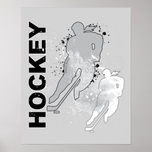 Women's Double Vision Girls Hockey (female) Poster