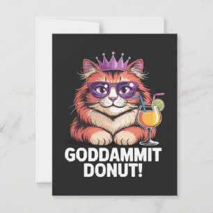 Women's Doughnut Princess Cat Meme Announcement