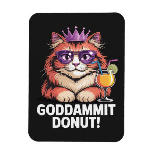 Women's Doughnut Princess Cat Meme Magnet