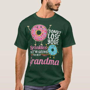 Womens Doughnut Sprinkles Grandma Baby Reveal Gend T-Shirt