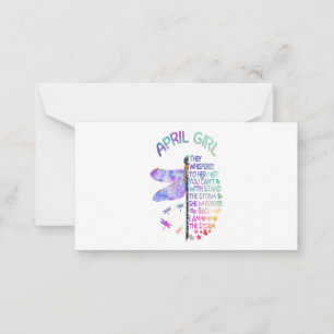 Womens Dragonfly April Girl Whispered To Her Card