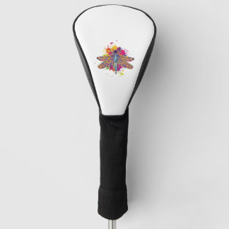 Womens Dragonfly Colourful Graphic Insect Golf Head Cover