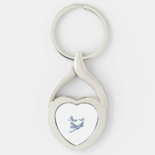 Womens Dragonfly Colourful Graphic Key Ring