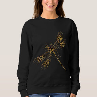Womens Dragonfly Leopard Print T-shirt | Unique Sweatshirt