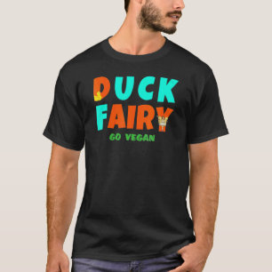 Womens Duck Fairy Go Vegan V Neck T-Shirt