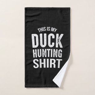 Womens Duck Hunting Gift My Dog Walking Hand Towel