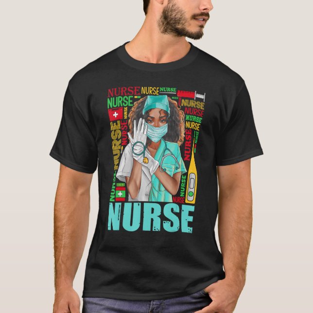 Womens Dy Black Nurse Week 2023 Costume Black Hist T-Shirt (Front)
