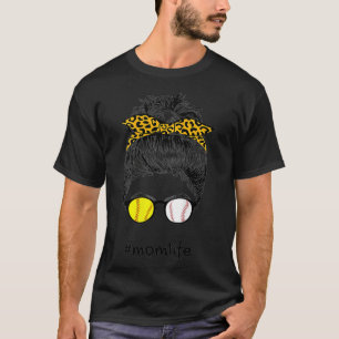 Womens Dy Mum Life Softball Baseball Mothers Day M T-Shirt