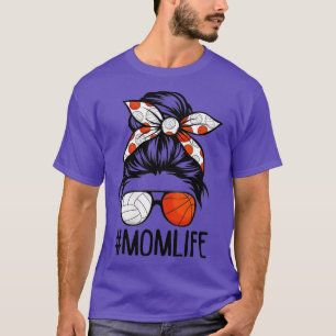 Womens Dy Mum Life Volleyball Basketball Mothers D T-Shirt
