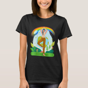 Womens Earth Yellow Yoga T-Shirt