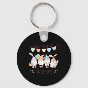 Womens Easter Gnomes Shirt, Happy Easter Gnomies V Key Ring